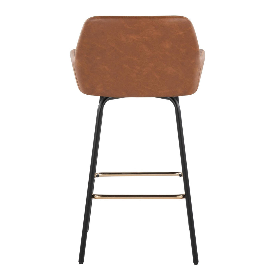 Daniella Upholstered 26" Fixed-Height Counter Stool - Set of 2