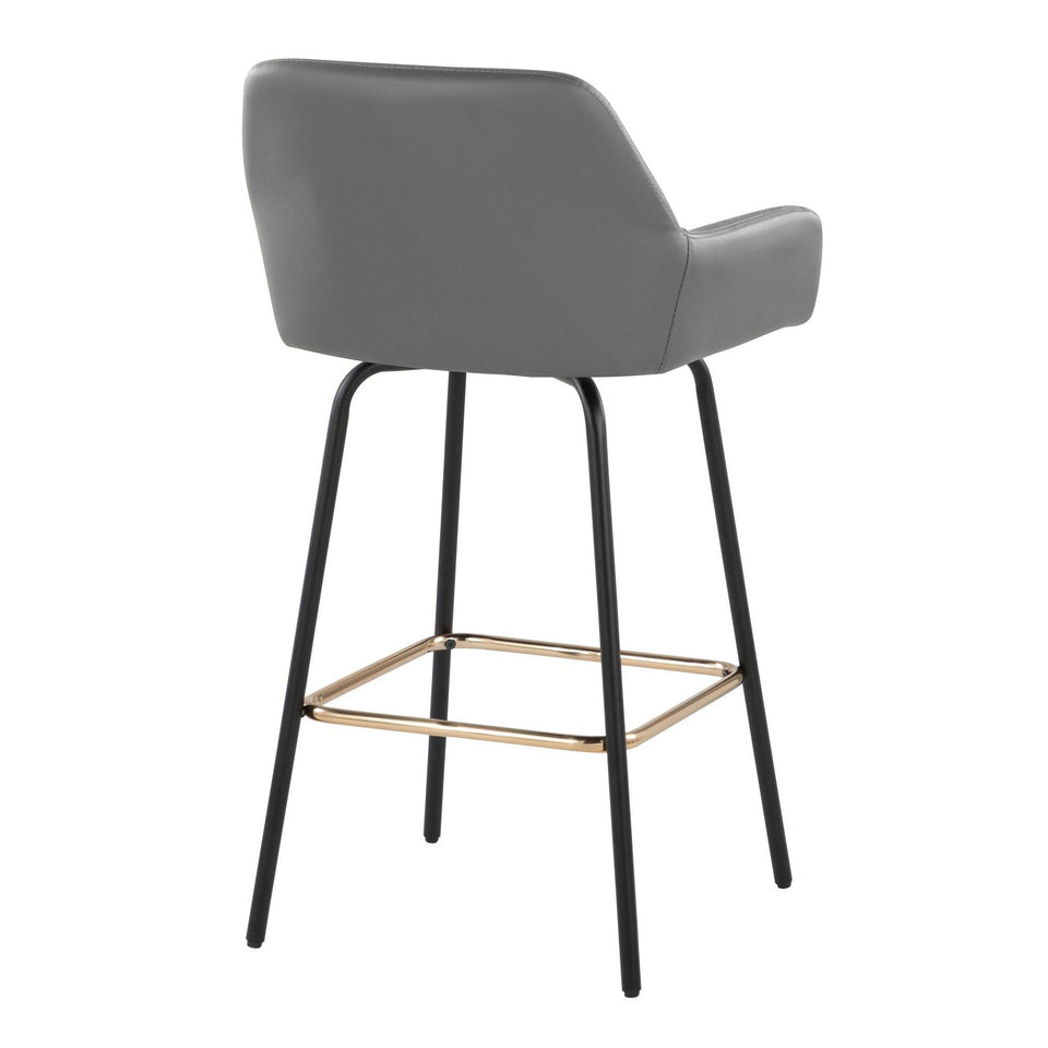 Daniella Upholstered 26" Fixed-Height Counter Stool - Set of 2