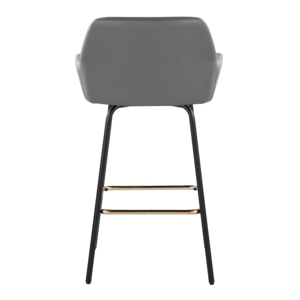 Daniella Upholstered 26" Fixed-Height Counter Stool - Set of 2