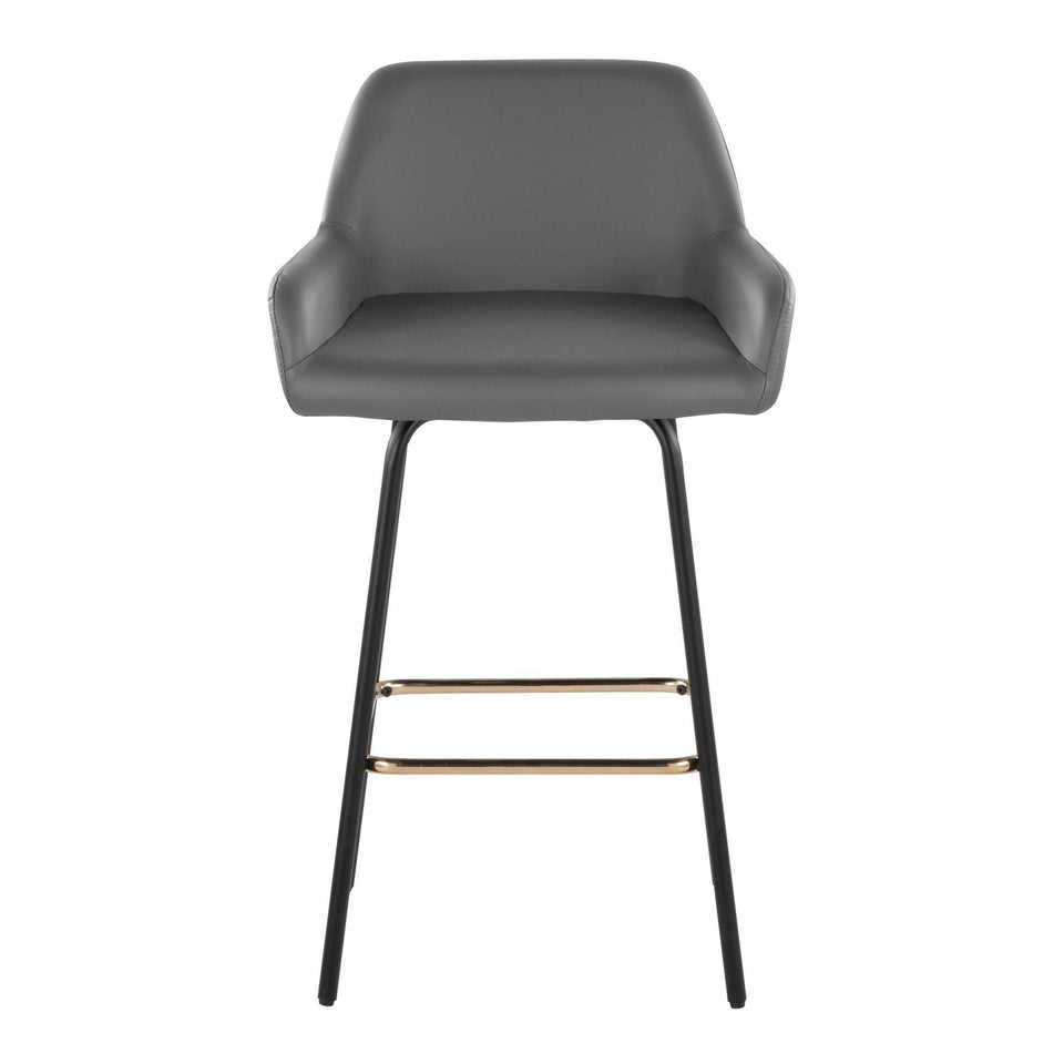 Daniella Upholstered 26" Fixed-Height Counter Stool - Set of 2