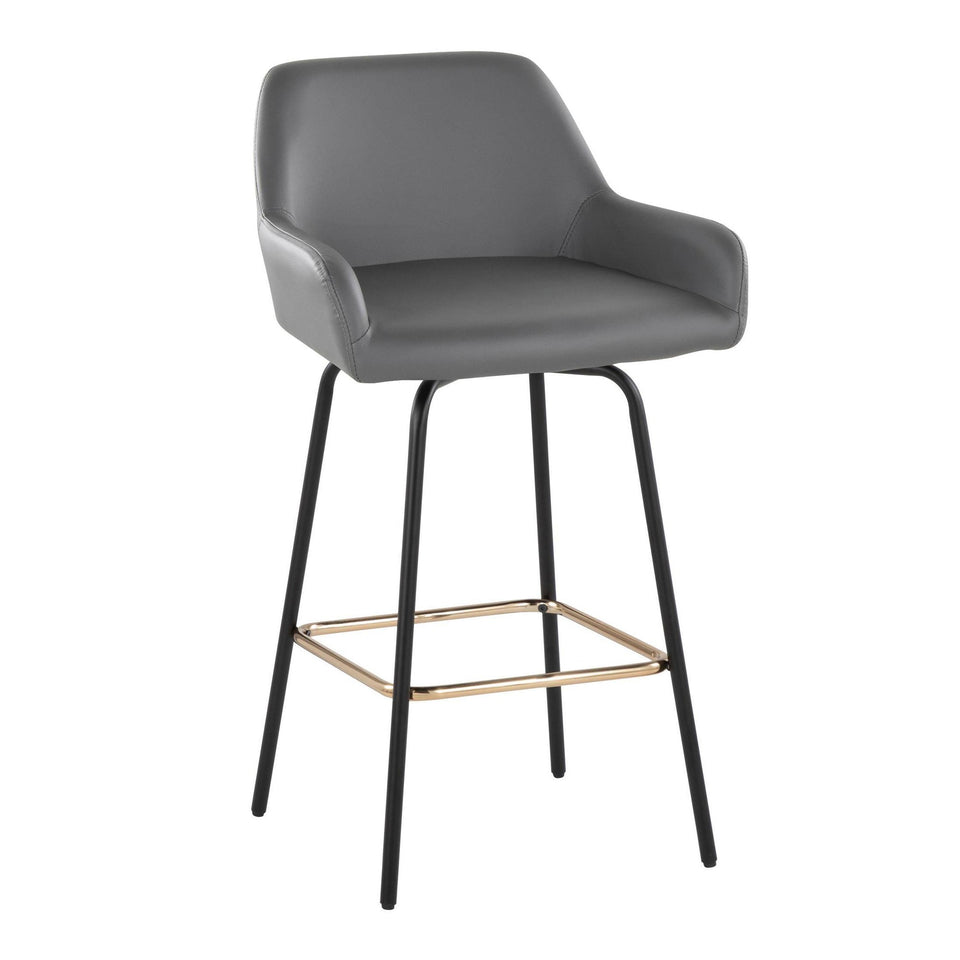 Daniella Upholstered 26" Fixed-Height Counter Stool - Set of 2
