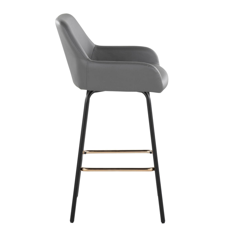 Daniella Upholstered 26" Fixed-Height Counter Stool - Set of 2