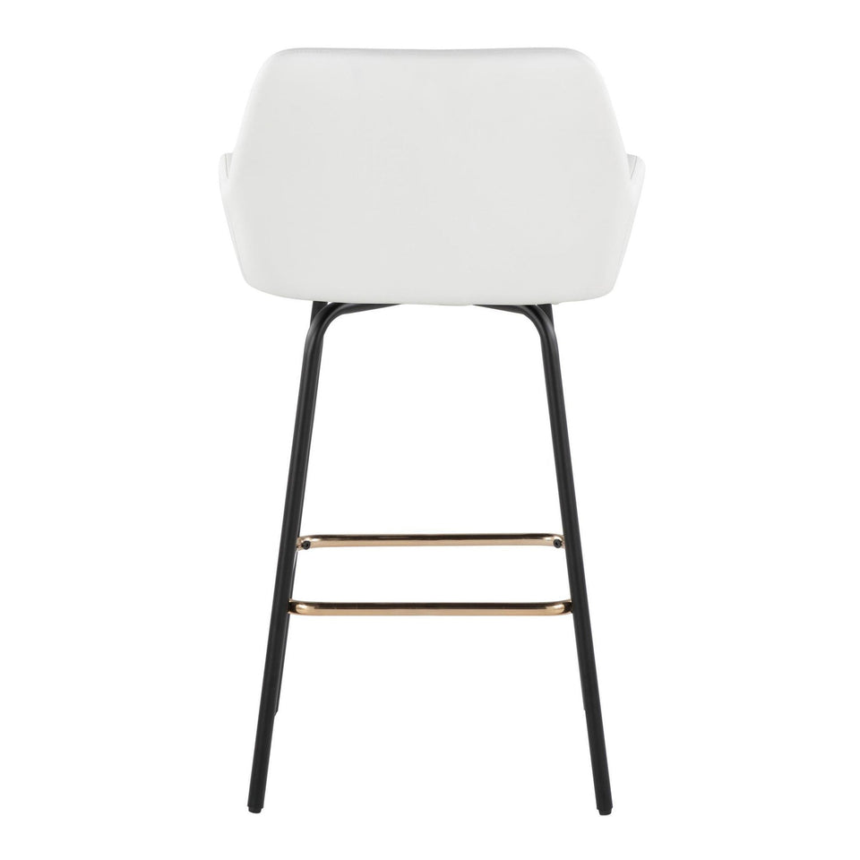 Daniella Upholstered 26" Fixed-Height Counter Stool - Set of 2