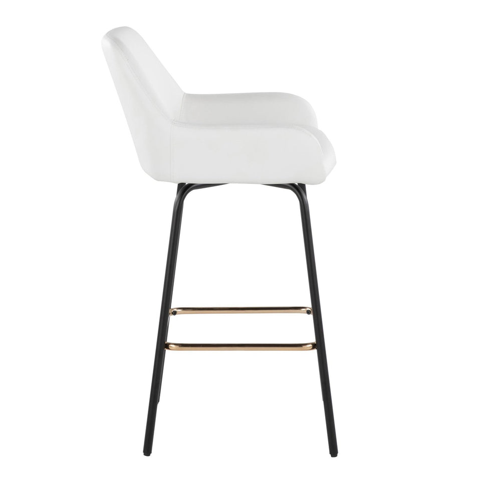 Daniella Upholstered 26" Fixed-Height Counter Stool - Set of 2