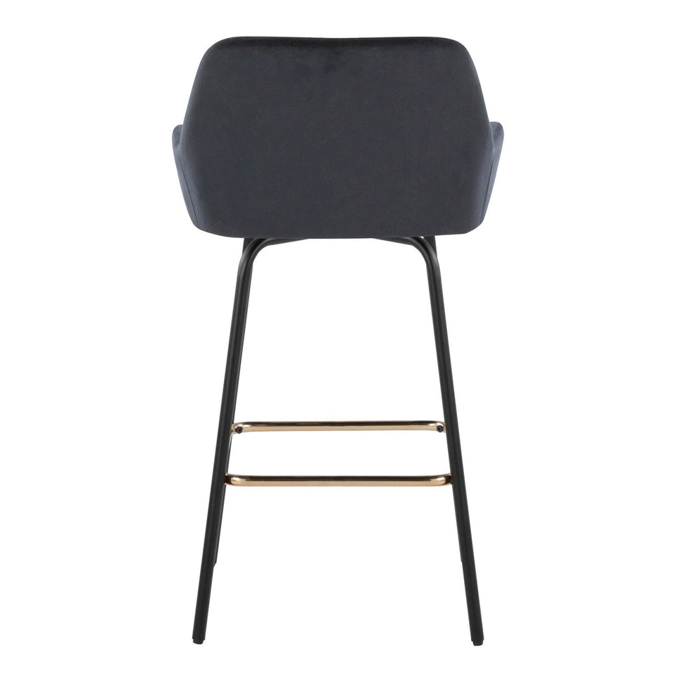 Daniella Upholstered 26" Fixed-Height Counter Stool - Set of 2