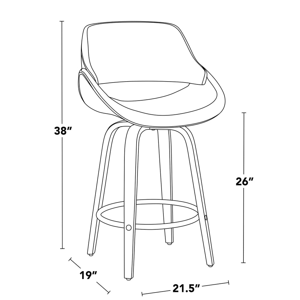 Fabrico 26" Fixed-Height Counter Stool - Set of 2