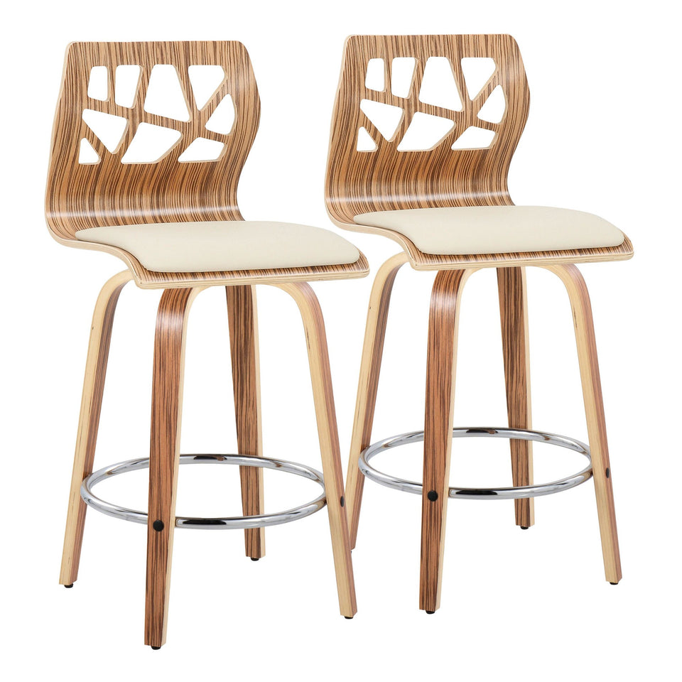 Folia 26" Fixed-Height Counter Stool - Set of 2