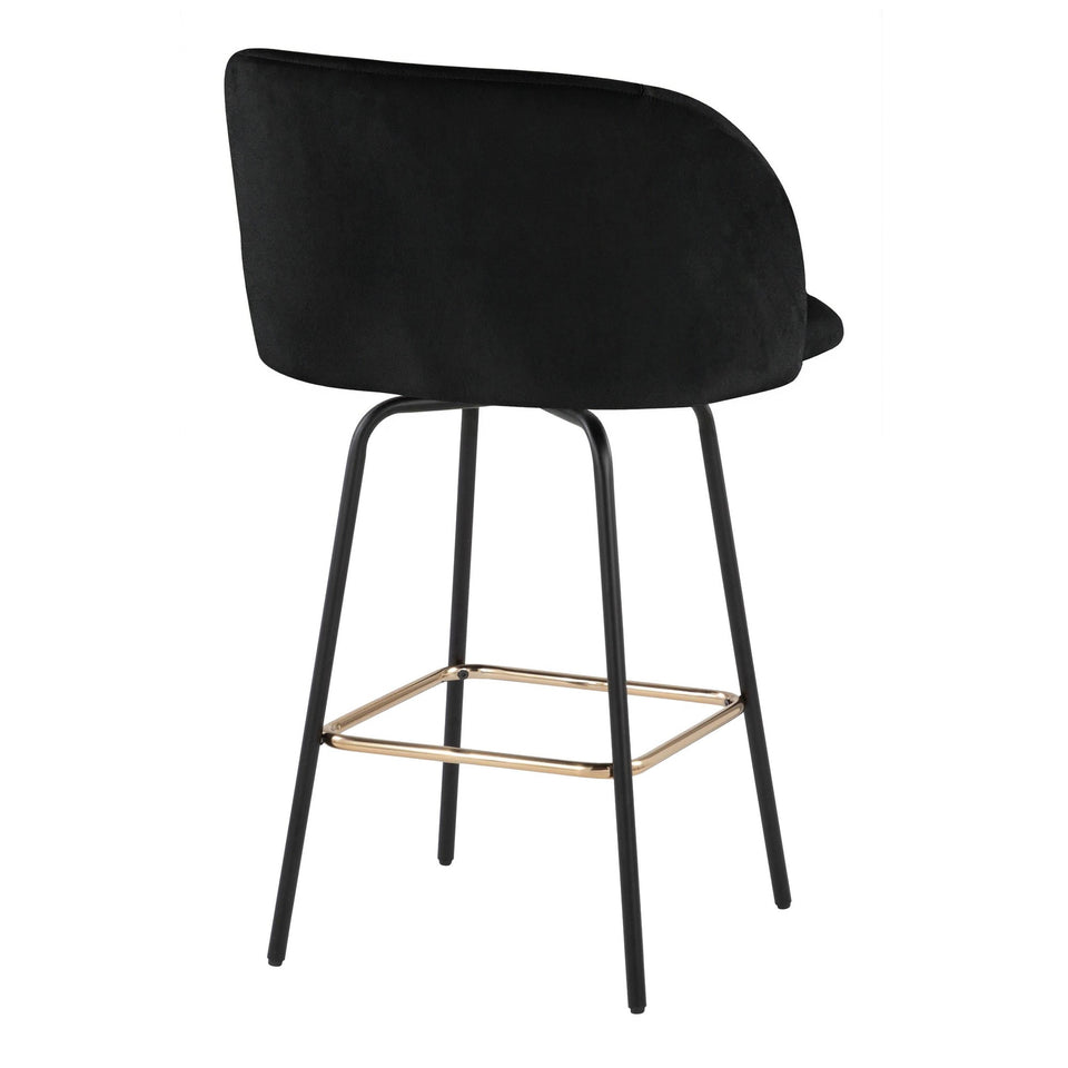 Fran 26" Swivel Fixed-Height Counter Stool - Set of 2