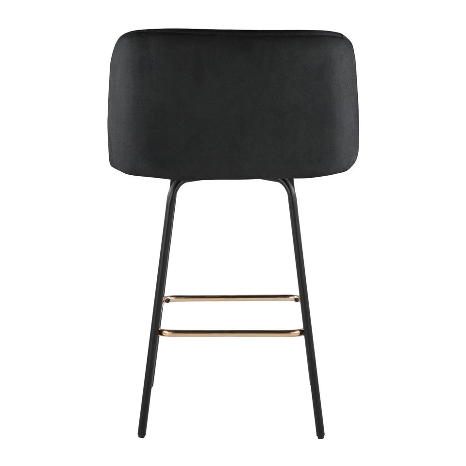 Fran 26" Swivel Fixed-Height Counter Stool - Set of 2