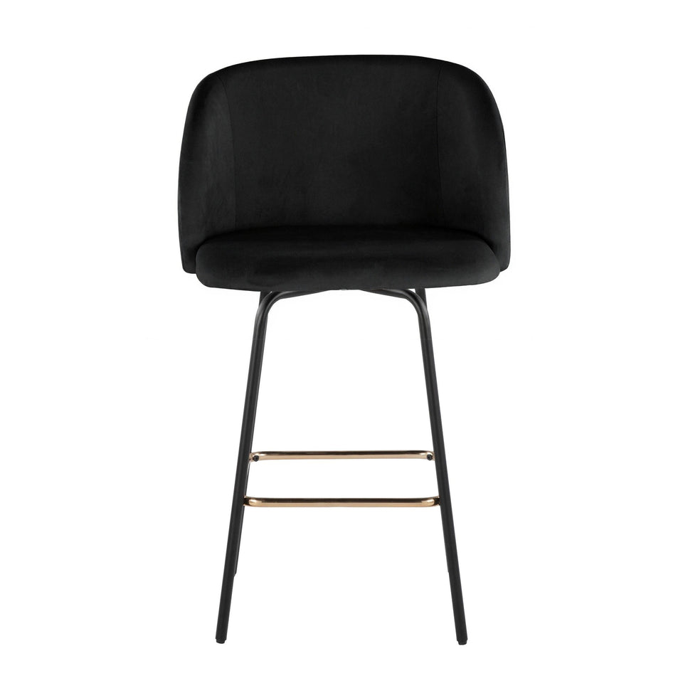 Fran 26" Swivel Fixed-Height Counter Stool - Set of 2