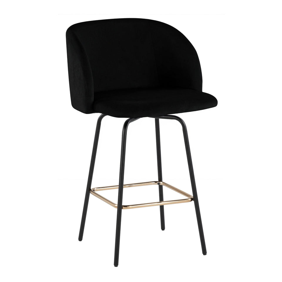 Fran 26" Swivel Fixed-Height Counter Stool - Set of 2