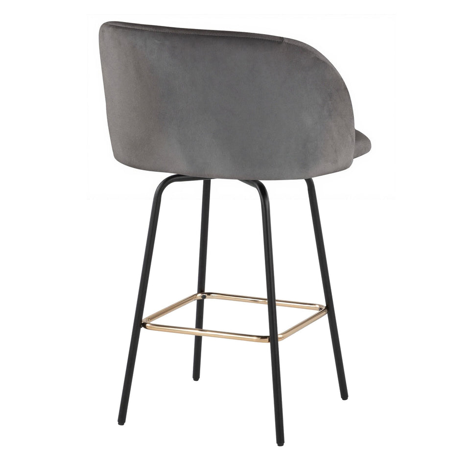 Fran 26" Swivel Fixed-Height Counter Stool - Set of 2