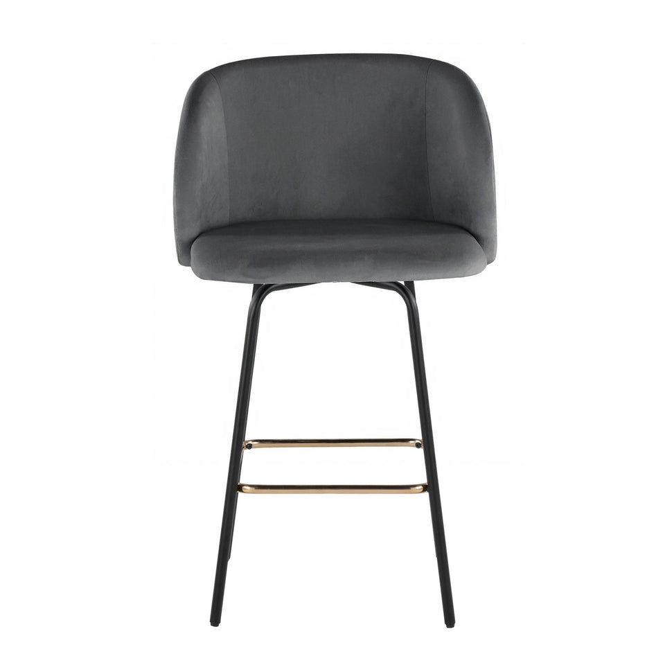 Fran 26" Swivel Fixed-Height Counter Stool - Set of 2