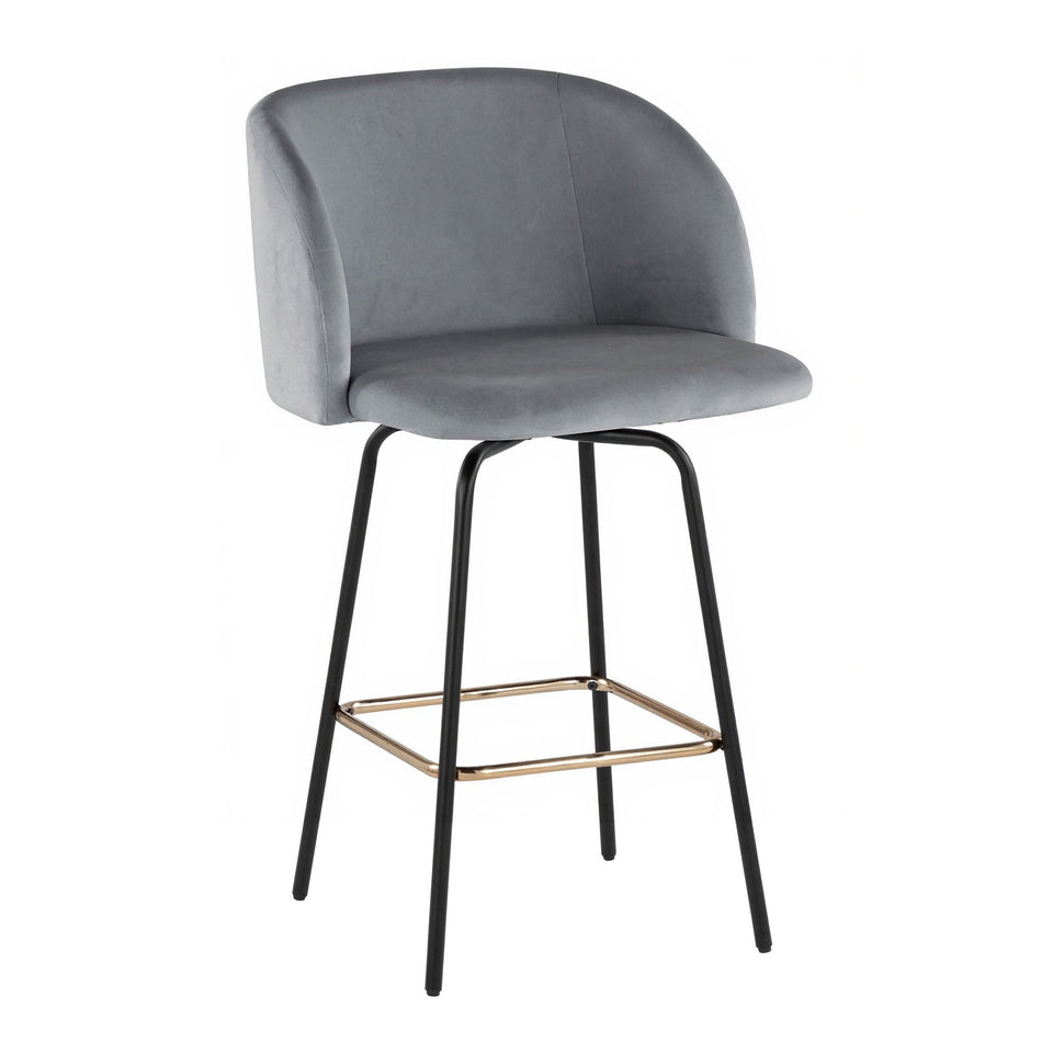 Fran 26" Swivel Fixed-Height Counter Stool - Set of 2