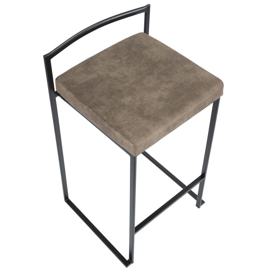 Fuji Stacker 26" Fixed-Height Counter Stool - Set of 3