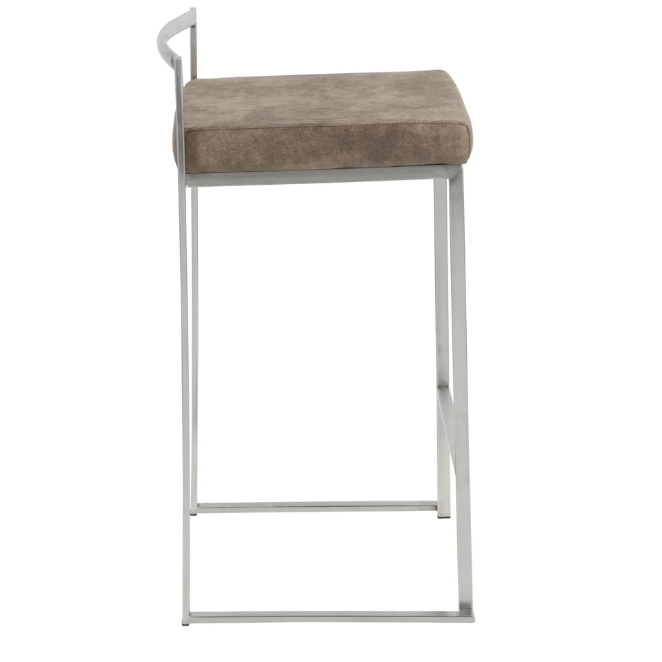 Fuji Stacker 26" Fixed-Height Counter Stool - Set of 3