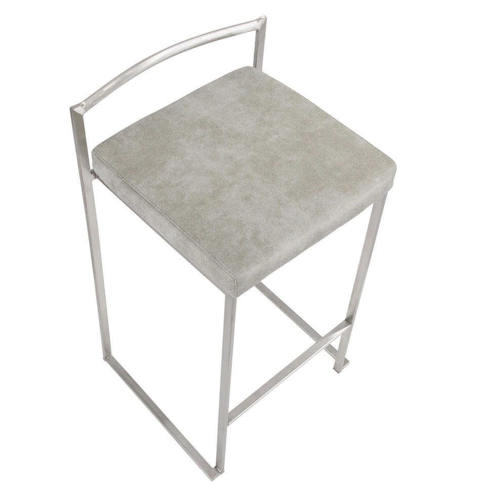 Fuji Stacker 26" Fixed-Height Counter Stool - Set of 3
