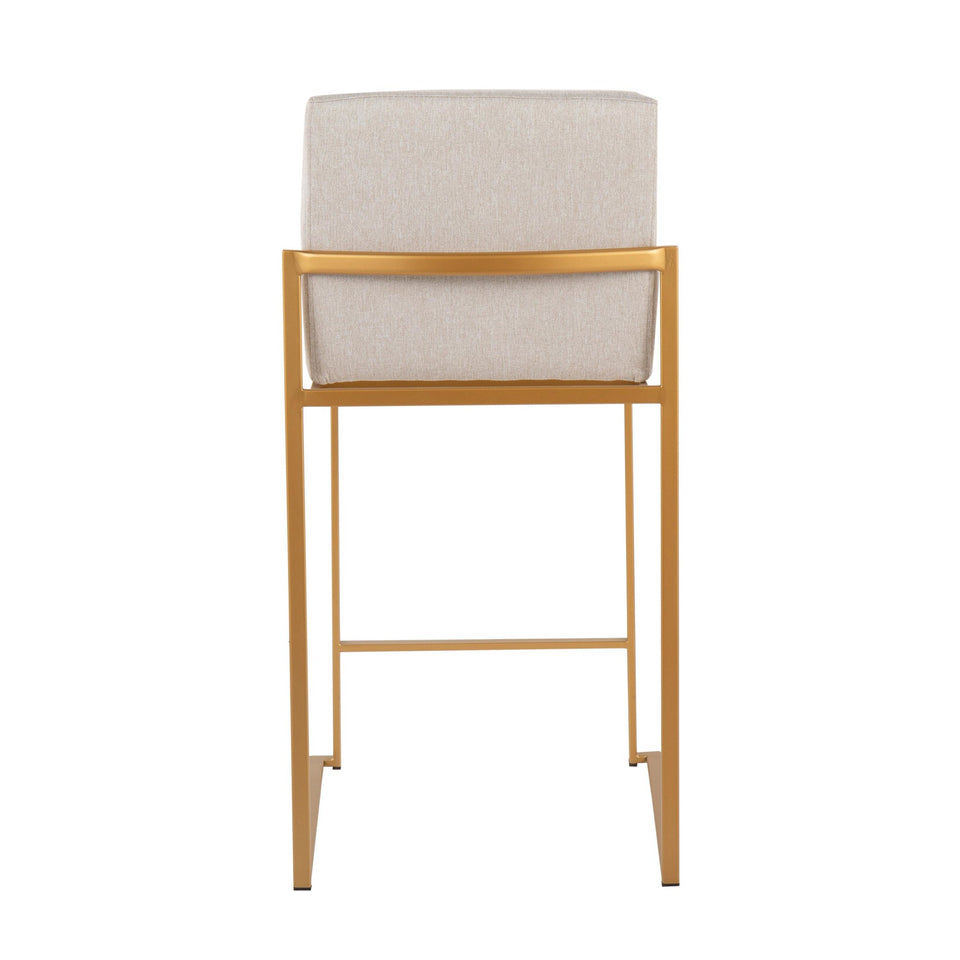 Fuji High Back 26" Fixed-Height Counter Stool - Set of 3