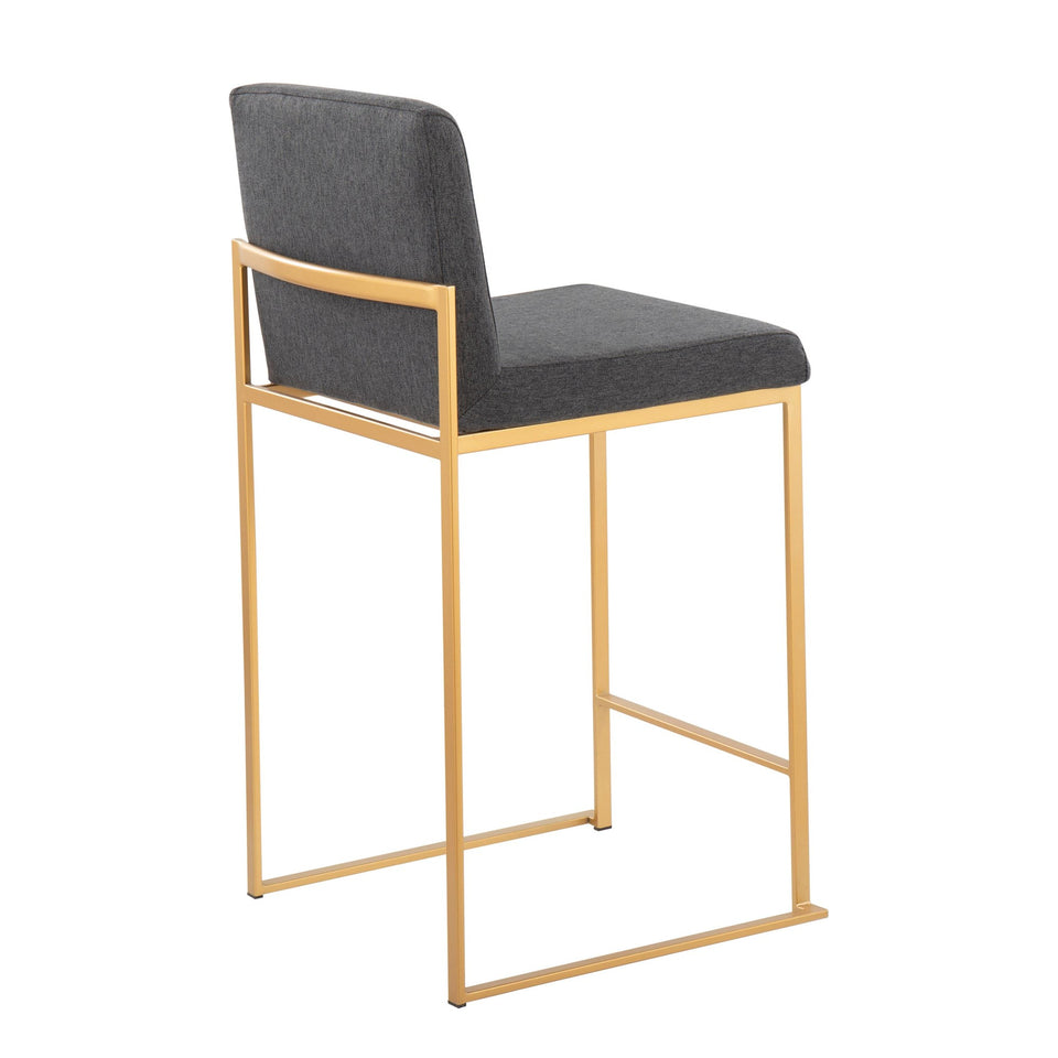 Fuji High Back 26" Fixed-Height Counter Stool - Set of 3
