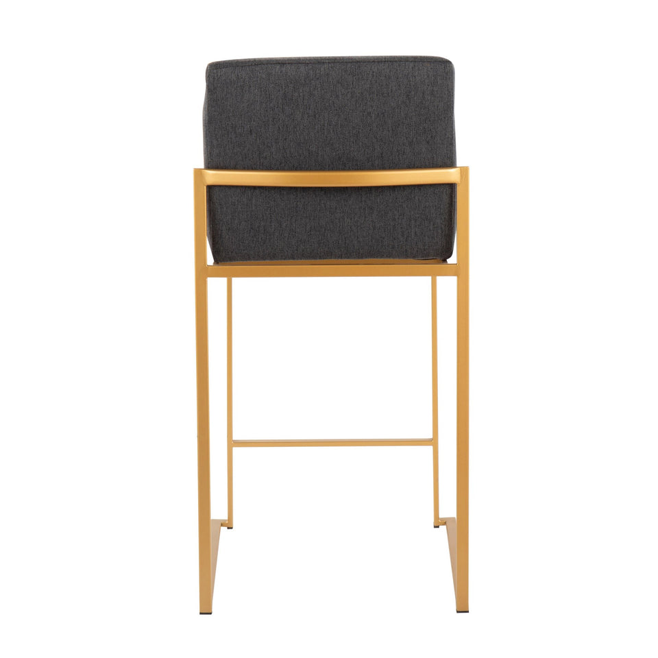 Fuji High Back 26" Fixed-Height Counter Stool - Set of 3