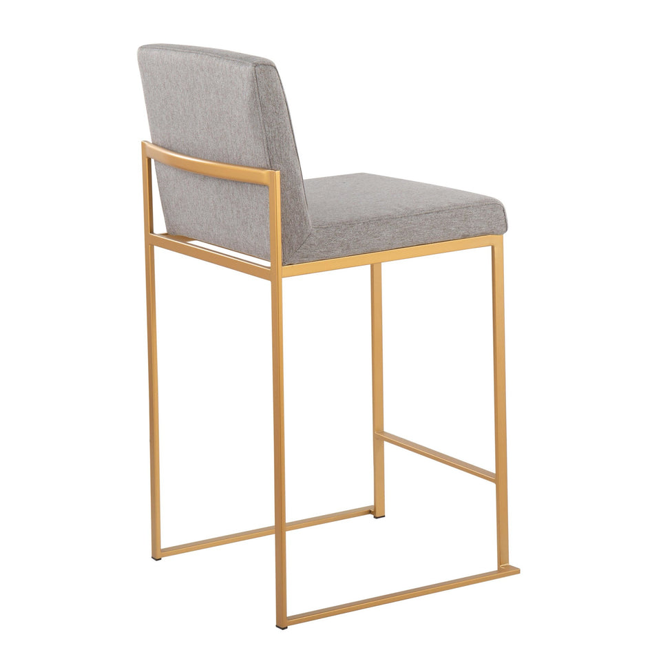 Fuji High Back 26" Fixed-Height Counter Stool - Set of 3