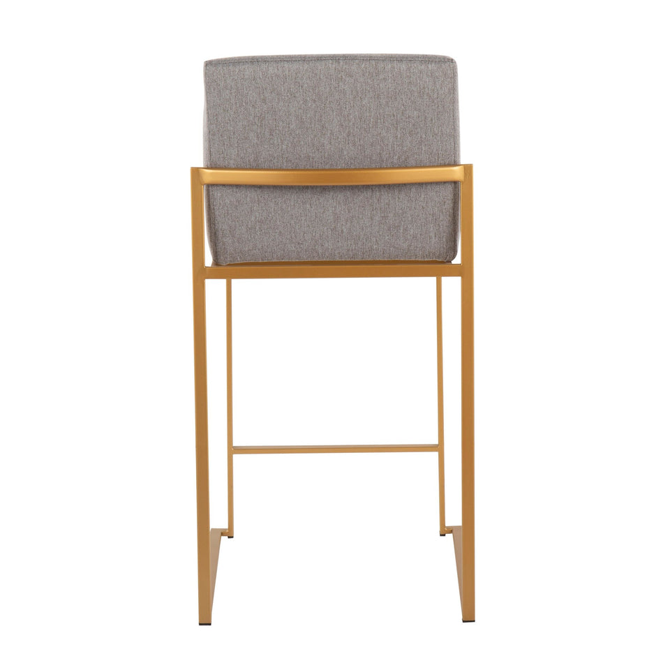 Fuji High Back 26" Fixed-Height Counter Stool - Set of 3