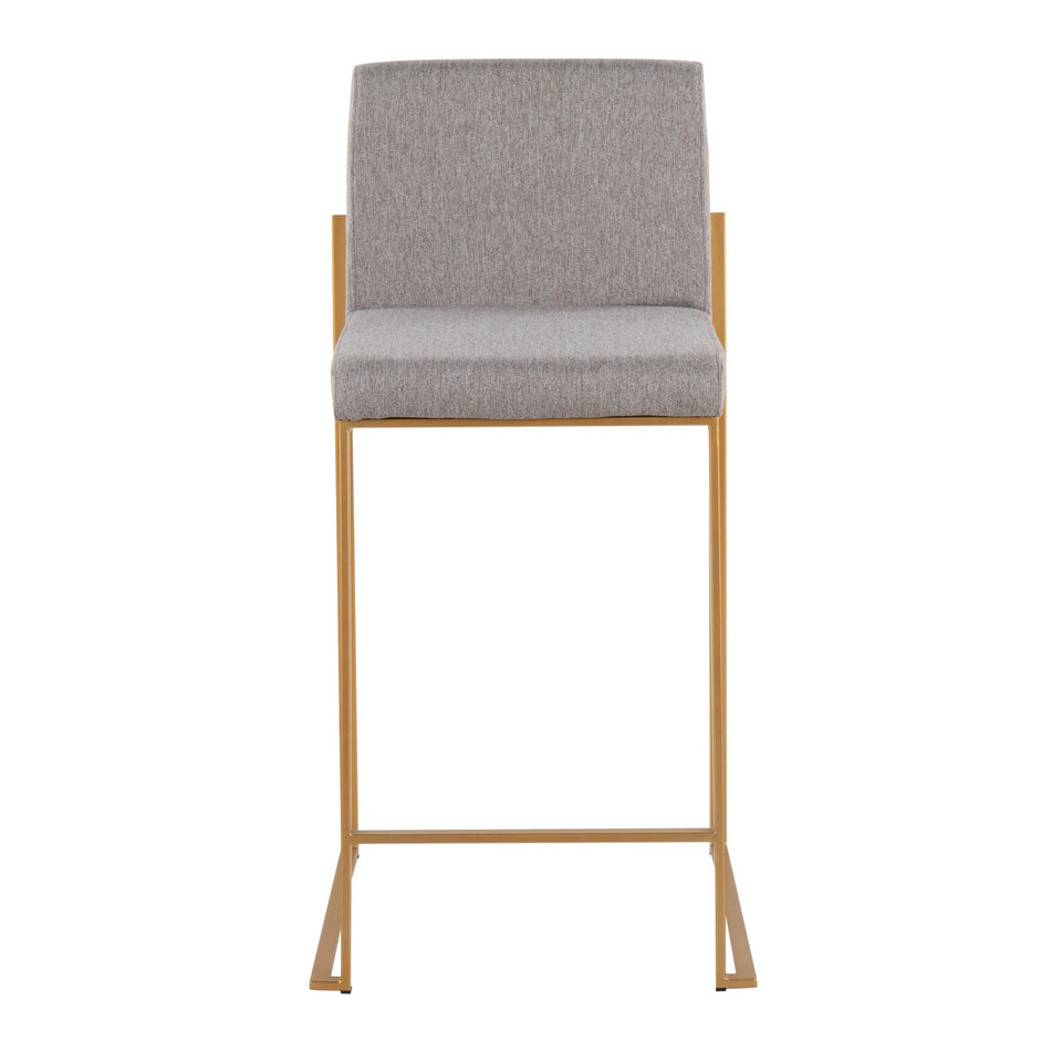 Fuji High Back 26" Fixed-Height Counter Stool - Set of 3