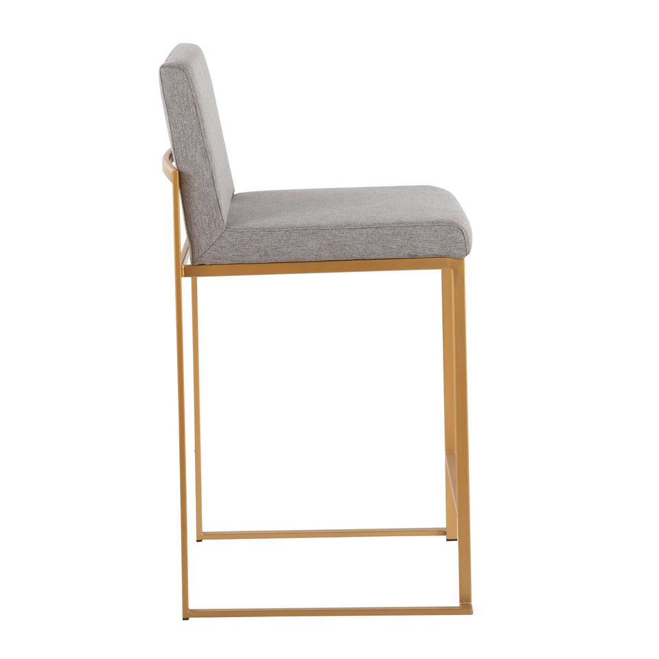Fuji High Back 26" Fixed-Height Counter Stool - Set of 3