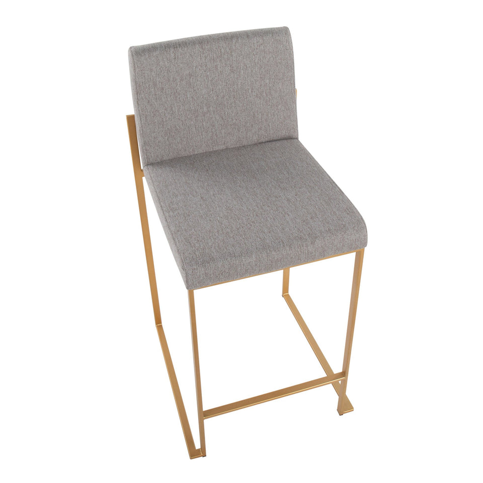 Fuji High Back 26" Fixed-Height Counter Stool - Set of 3