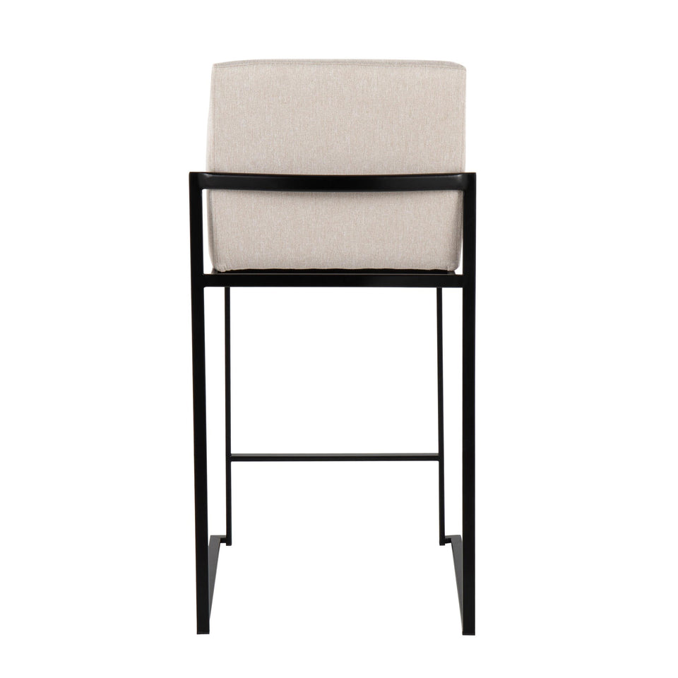 Fuji High Back 26" Fixed-Height Counter Stool - Set of 3