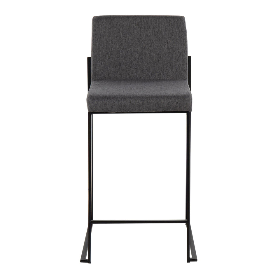Fuji High Back 26" Fixed-Height Counter Stool - Set of 3