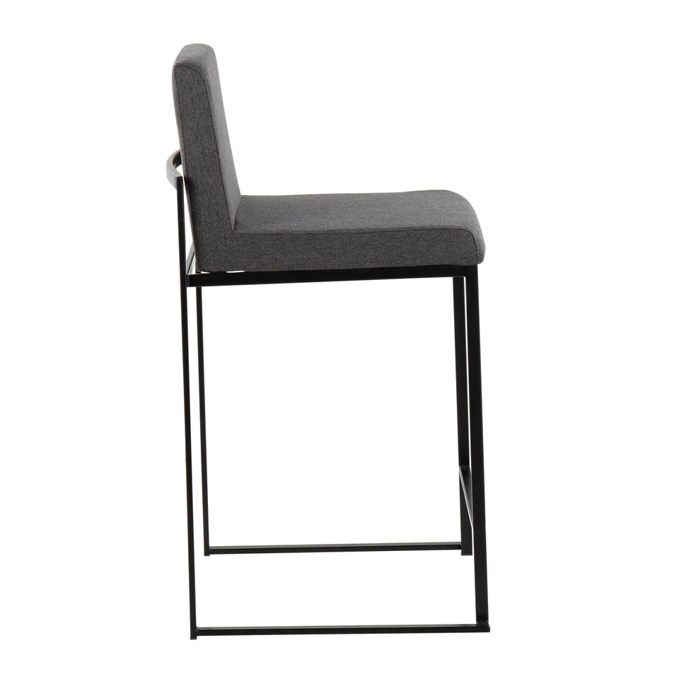 Fuji High Back 26" Fixed-Height Counter Stool - Set of 3