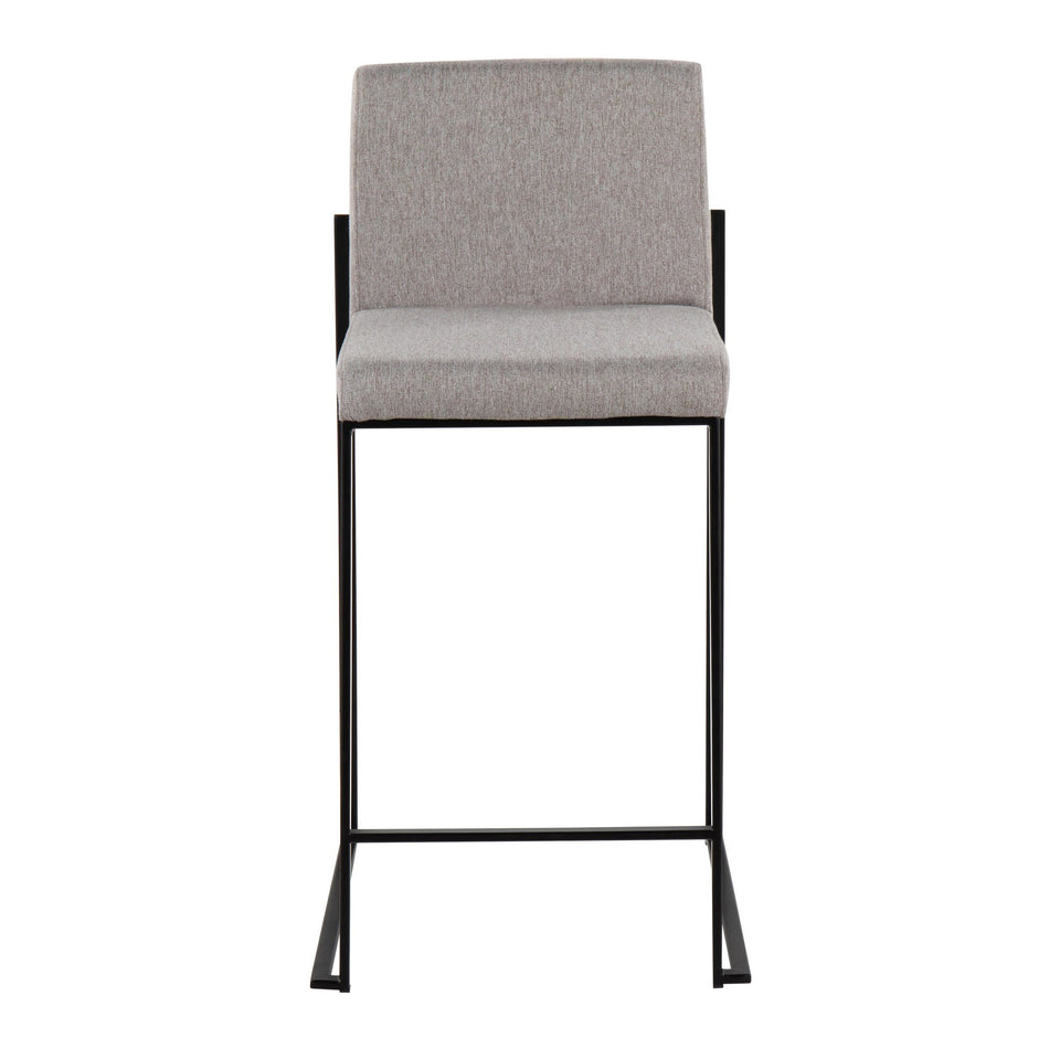 Fuji High Back 26" Fixed-Height Counter Stool - Set of 3
