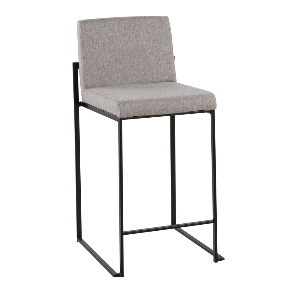 Fuji High Back 26" Fixed-Height Counter Stool - Set of 3