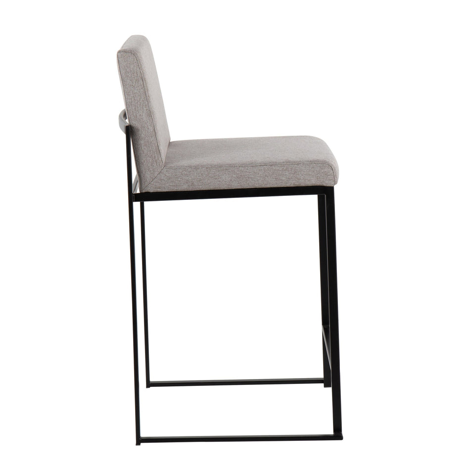 Fuji High Back 26" Fixed-Height Counter Stool - Set of 3