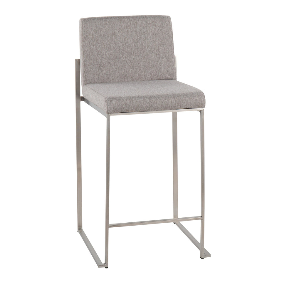 Fuji High Back 26" Fixed-Height Counter Stool - Set of 3