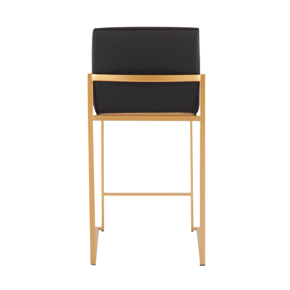 Fuji High Back 26" Fixed-Height Counter Stool - Set of 3