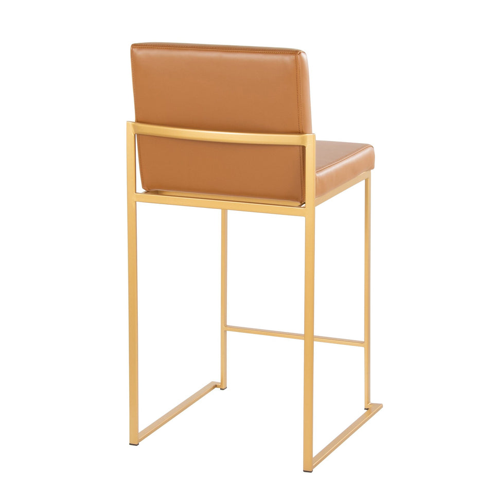 Fuji High Back 26" Fixed-Height Counter Stool - Set of 2