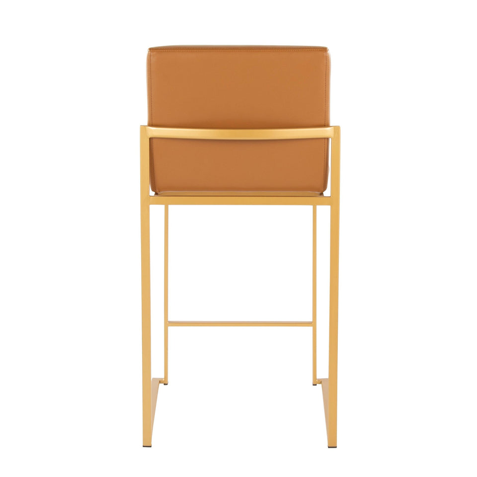 Fuji High Back 26" Fixed-Height Counter Stool - Set of 2