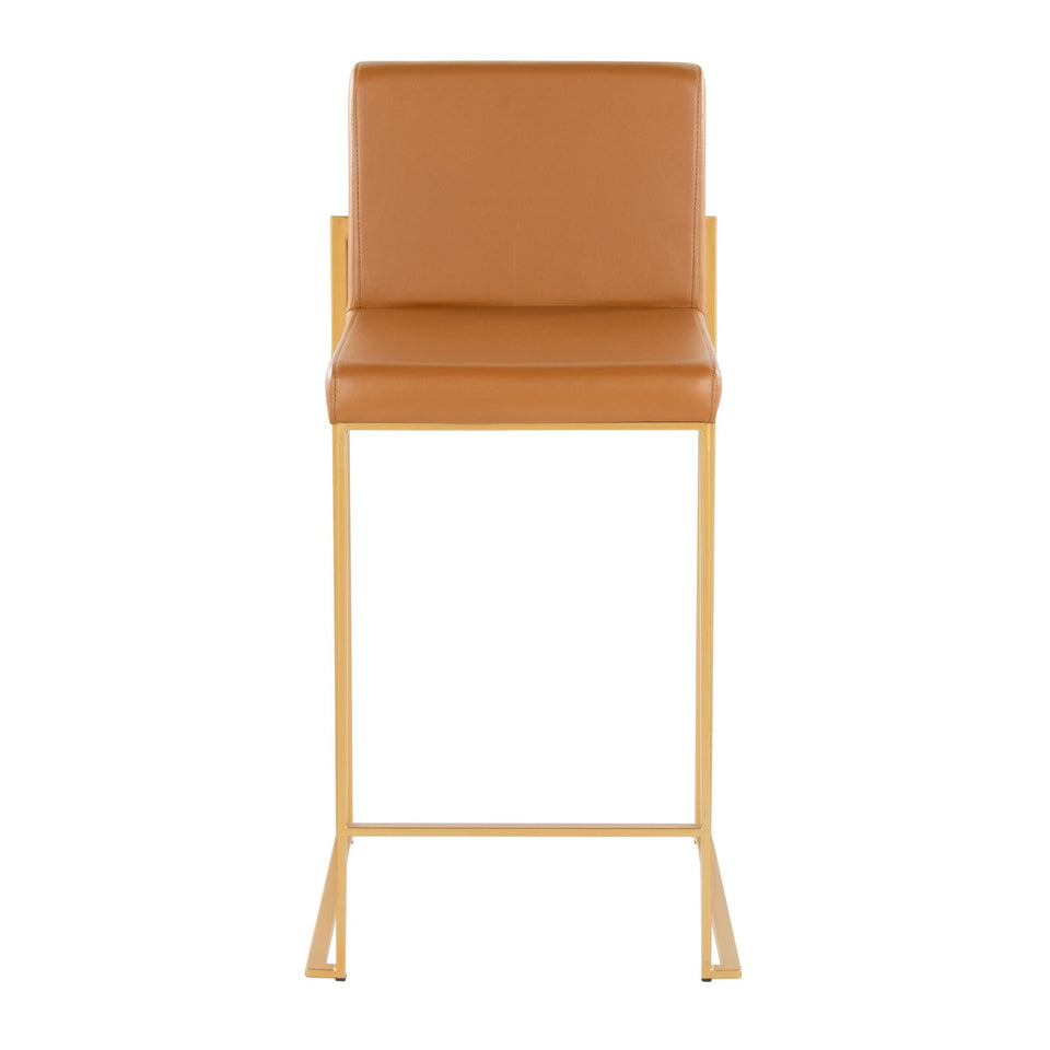Fuji High Back 26" Fixed-Height Counter Stool - Set of 2