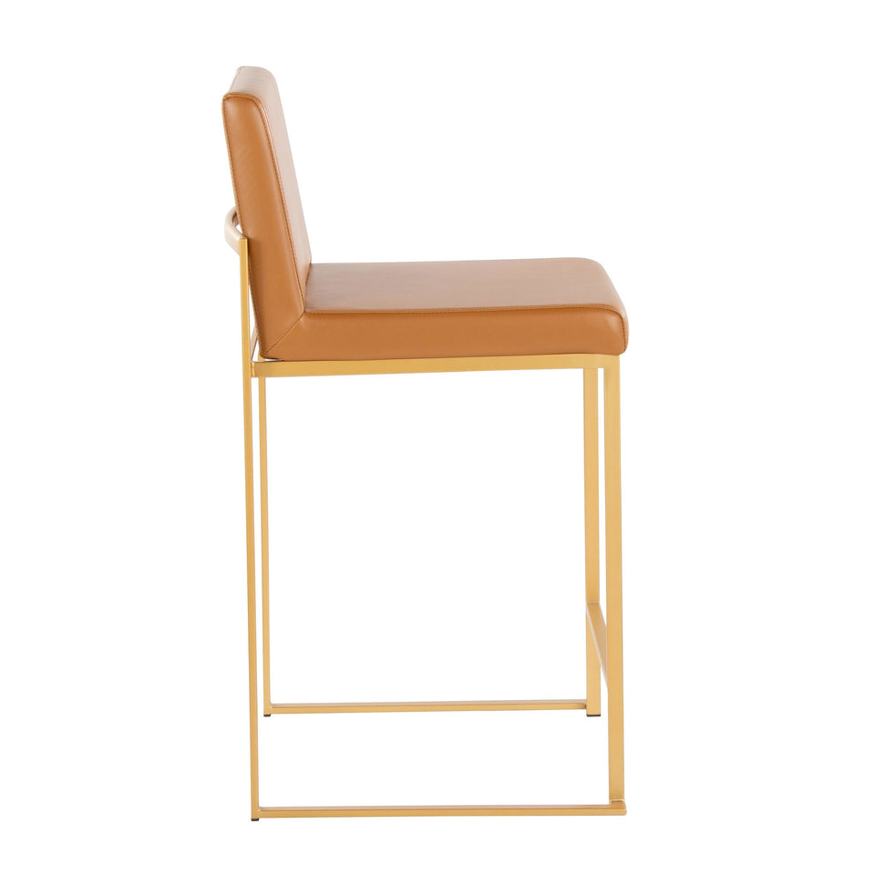 Fuji High Back 26" Fixed-Height Counter Stool - Set of 2