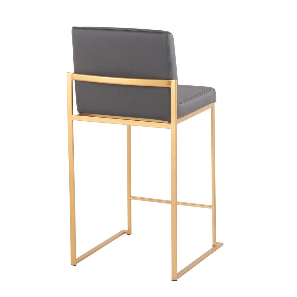 Fuji High Back 26" Fixed-Height Counter Stool - Set of 3