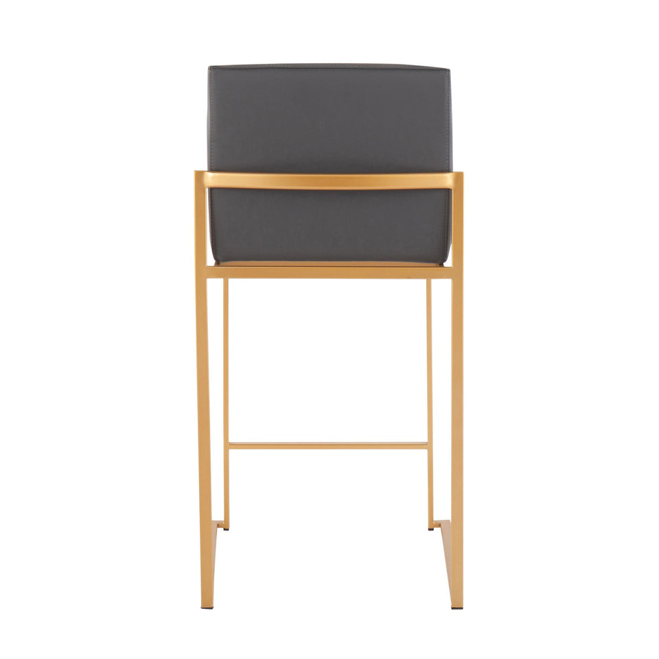 Fuji High Back 26" Fixed-Height Counter Stool - Set of 3