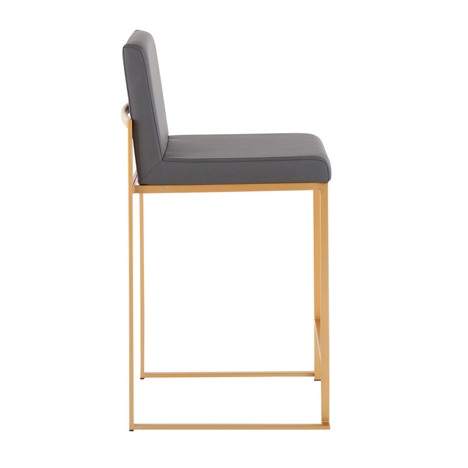 Fuji High Back 26" Fixed-Height Counter Stool - Set of 3