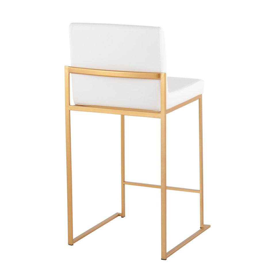 Fuji High Back 26" Fixed-Height Counter Stool - Set of 3