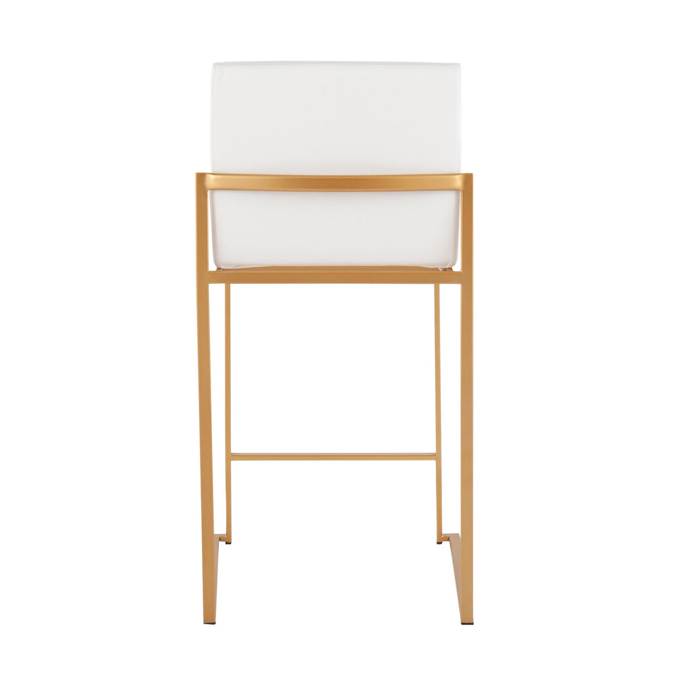 Fuji High Back 26" Fixed-Height Counter Stool - Set of 3