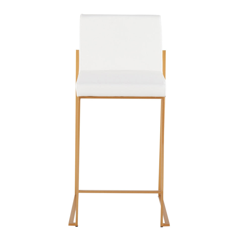 Fuji High Back 26" Fixed-Height Counter Stool - Set of 3
