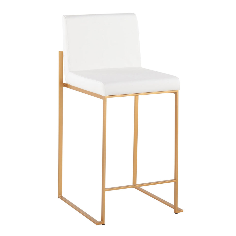 Fuji High Back 26" Fixed-Height Counter Stool - Set of 3