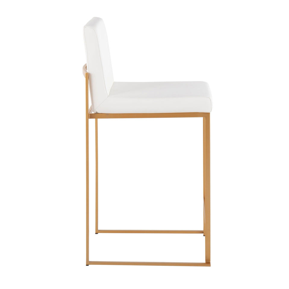 Fuji High Back 26" Fixed-Height Counter Stool - Set of 3