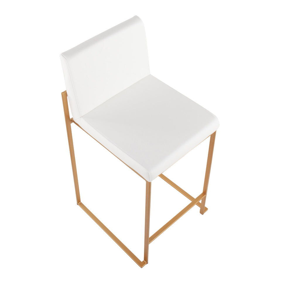 Fuji High Back 26" Fixed-Height Counter Stool - Set of 3